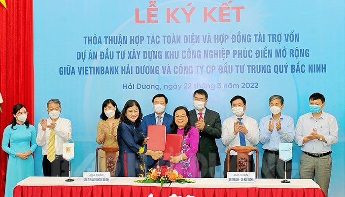 VIDEO: Vietinbank chi nhánh Hải Dương tài trợ vốn 900 tỷ đồng xây dựng khu công nghiệp Phúc Điền mở rộng 